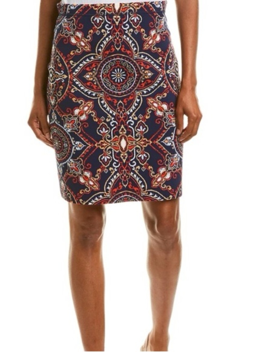 J. McLaughlin Reversible Lightweight Pencil Scuba Halle Skirt XL